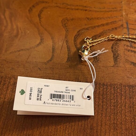 NWT kate spade new york Treasure Trove Color Cubic Zirconia Necklace, 16"-19 - Picture 3 of 3